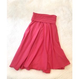J Crew coral strapless cotton dress